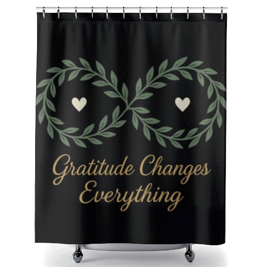 Gratitude Mindfulness Positive Affirmation Daily Shower Curtains