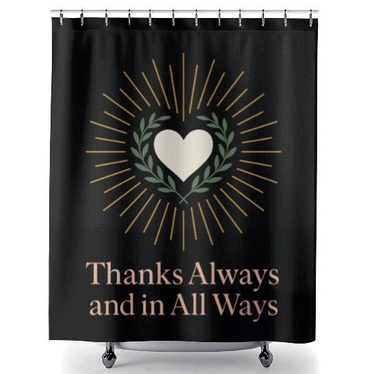 Gratitude Mindfulness Positive Affirmation Daily Shower Curtains