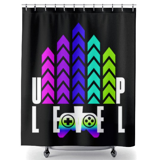 Level Up Gaming Shower Curtains