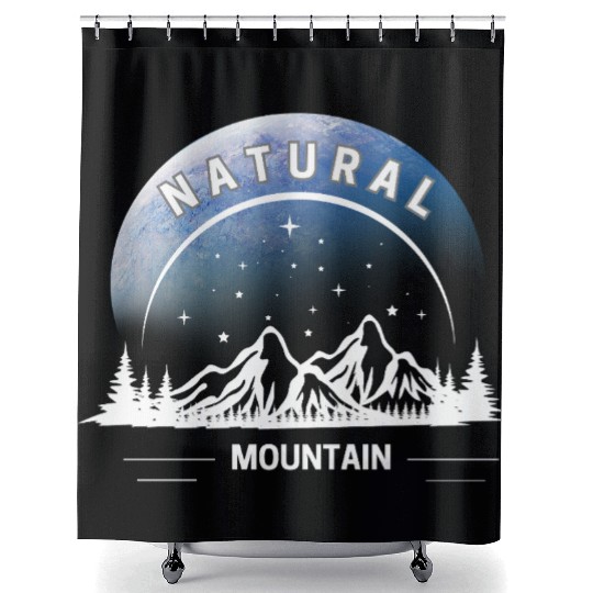 Natural Mountain Wilderness Design Shower Curtains