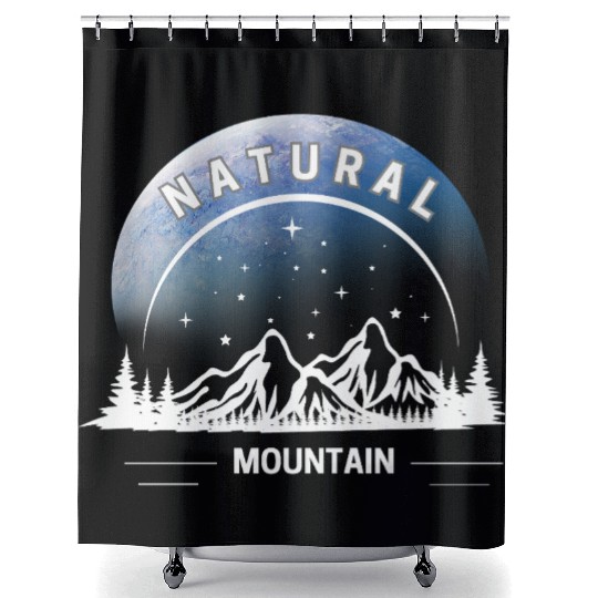 Natural Mountain Wilderness Design Shower Curtains