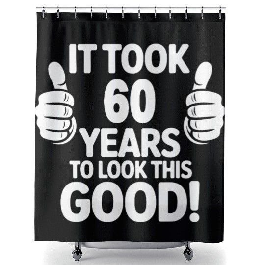 Fun 60th Birthday Celebration Design Shower Curtains