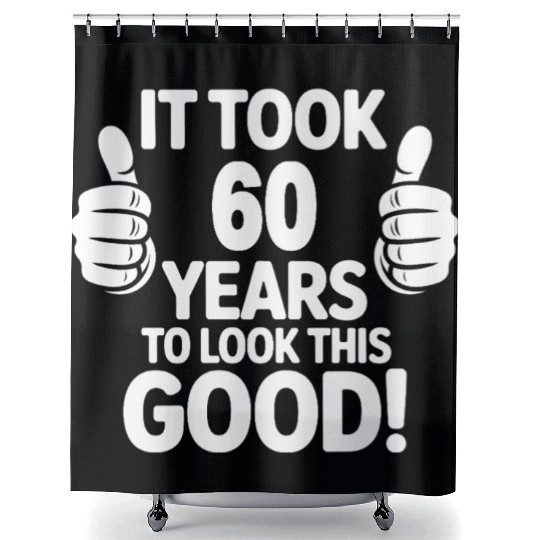 Fun 60th Birthday Celebration Design Shower Curtains