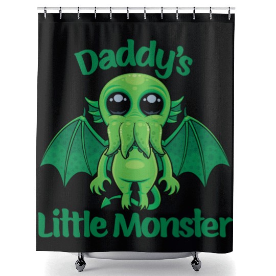 Daddy’s Little Monster Cute Baby Cthulhu Shower Curtains