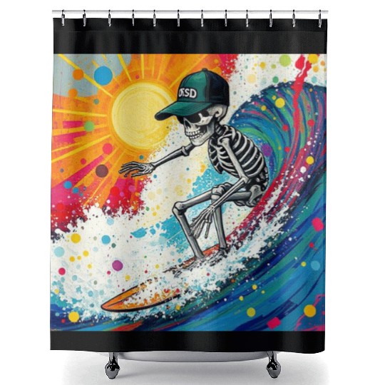 "Tan your hide in Oceanside" I always say! Design1 Shower Curtains