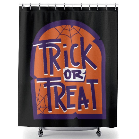 Trick or Treat Halloween Tombstone Shower Curtains