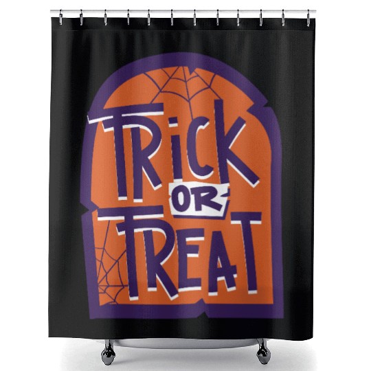 Trick or Treat Halloween Tombstone Shower Curtains