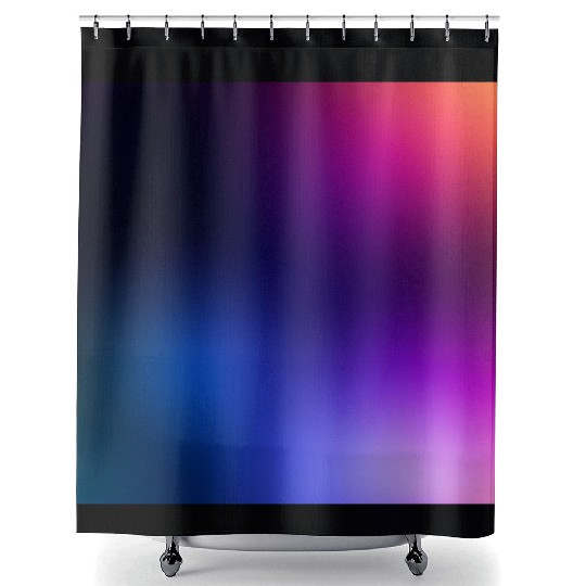 Vibrant Gradient Spectrum Design Shower Curtains