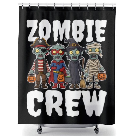 ZOMBIE CREW - ZOMBIE HALLOWEEN Shower Curtains