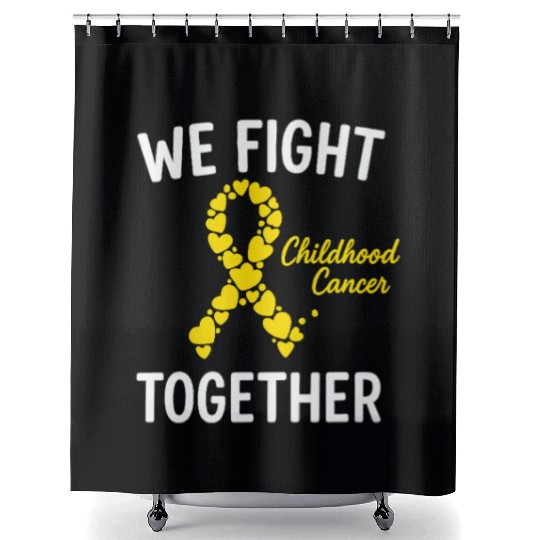 Childhood Cancer Awareness Shower Curtains