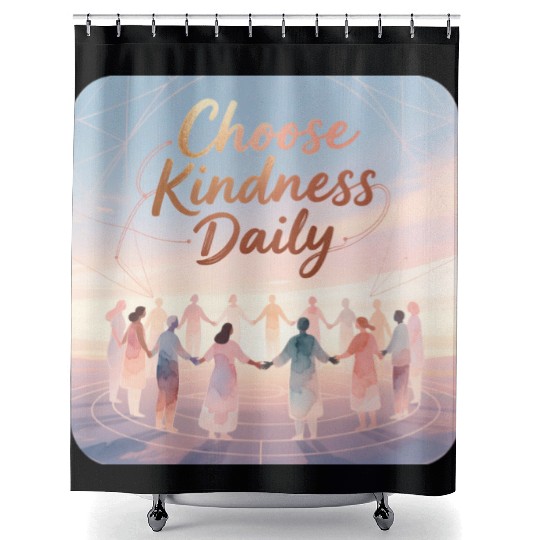 Choose Kindness Daily Inspirational Design Shower Curtains