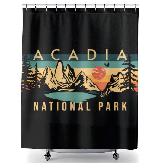 Mountain Sunset at Acadia National Park Shower Curtains