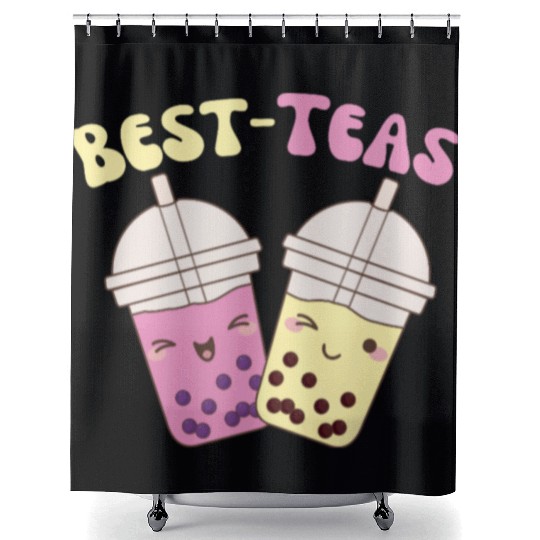 Best-Teas Cute Kawaii Bubble Tea Boba Tea Shower Curtains