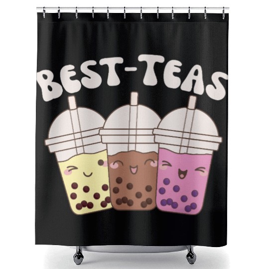 Best-Teas Cute Kawaii Bubble Tea Boba Tea Shower Curtains
