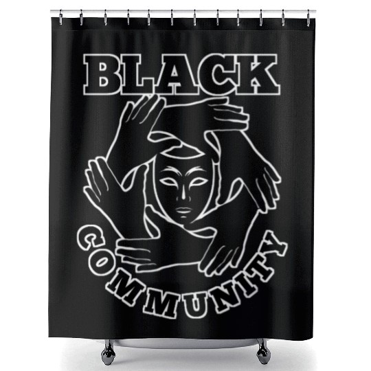 Black community  Shower Curtains