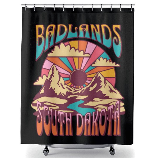 Badlands South Dakota Nature Hiking Mountains Shower Curtains