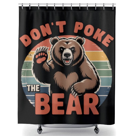 Don’t Poke The Bear Vintage Style Shower Curtains