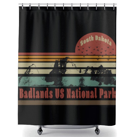 Badlands US National Park South Dakota Travel Shower Curtains