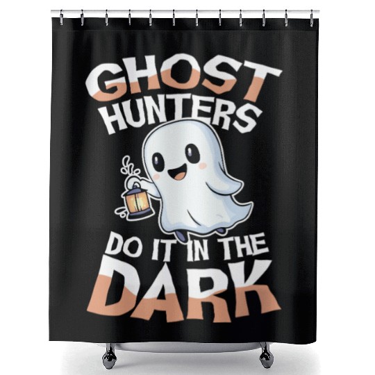 Ghost Hunters Do It In The Dark Cute Ghost Shower Curtains