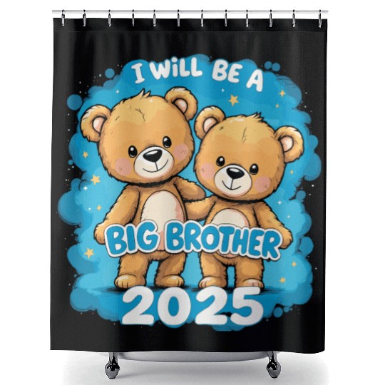 I Will Be Big Brother 2025 Teddy Bear Shower Curtains