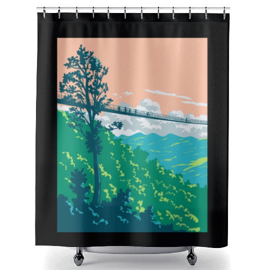 Great Smoky Mountains National Park Gatlinburg WPA Shower Curtains