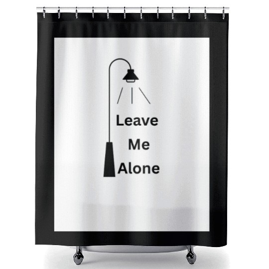 sad lonely quote with a street light               Shower Curtains