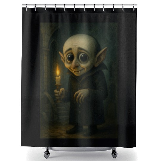 Gothic Vampire Tween Portrait Shower Curtains