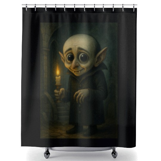 Gothic Vampire Tween Portrait Shower Curtains