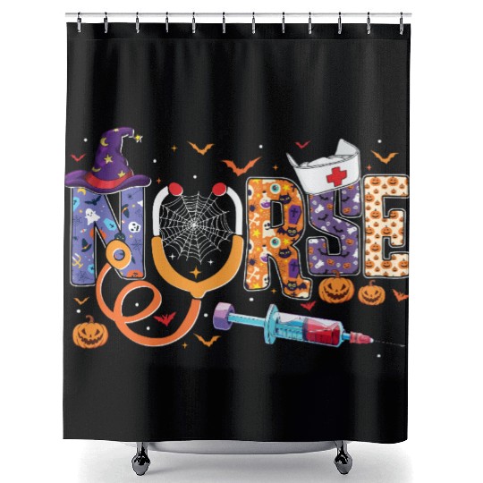 Halloween Nurse Life Spooky Gift Shower Curtains
