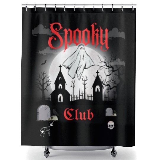 Spooky Club – Gothic Graveyard V Shower Curtains