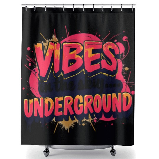 Vivid Underground Vibe Shower Curtains