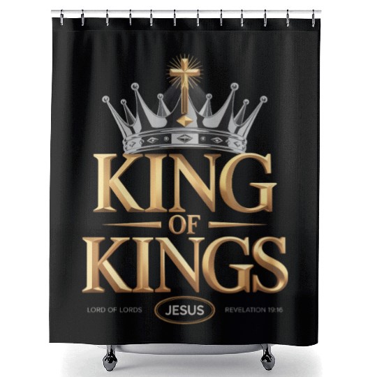 King of Kings Crown Christian Streetwear Shower Curtains