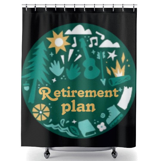 Retirement Plan Nature Escape Design Shower Curtains