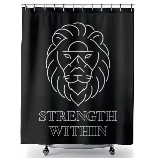 Lion Strength Within Shower Curtains