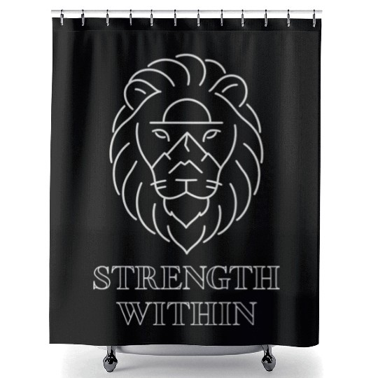 Lion Strength Within Shower Curtains