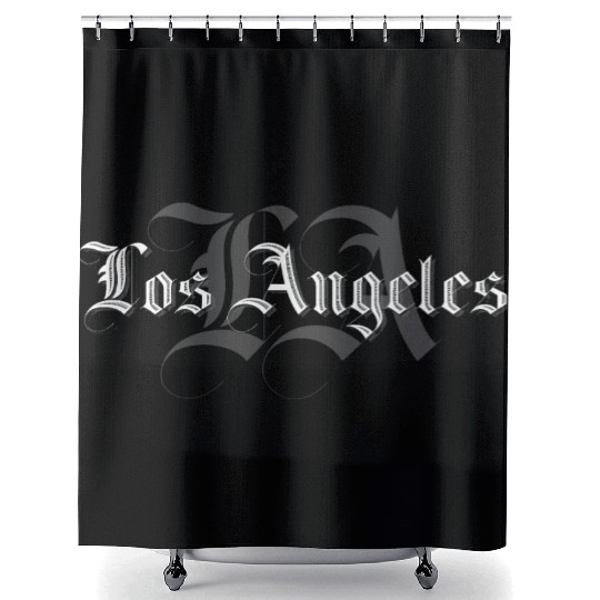 Los Angeles BlackLetter Shower Curtains