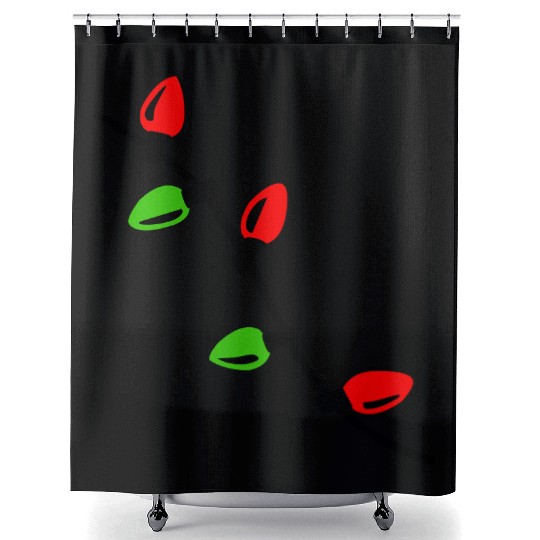Christmas Lights Shower Curtains