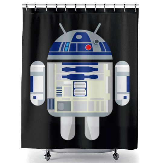 R2D2 Android Shower Curtains