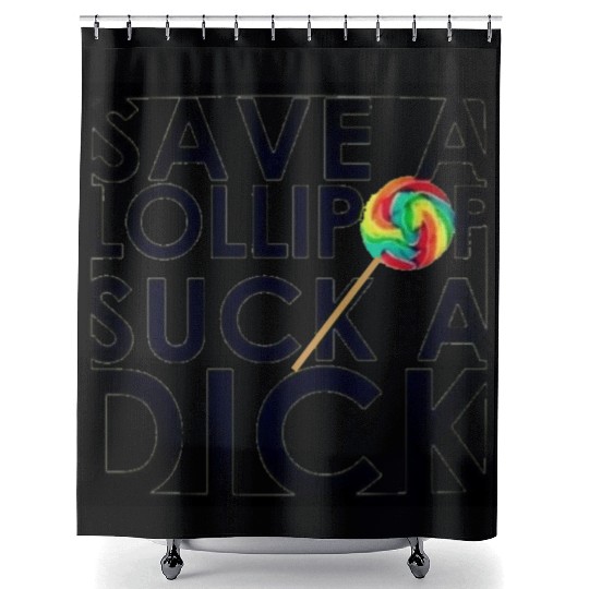 Save A Lollipop Shower Curtains