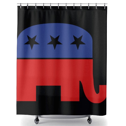 Republican elephant Shower Curtains