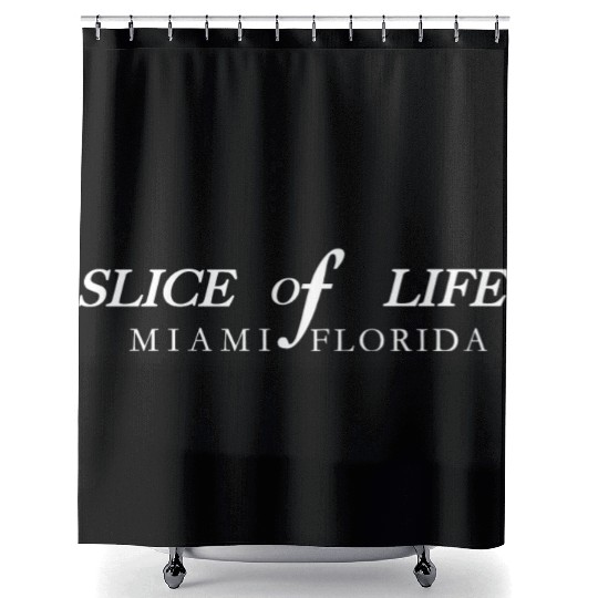Slice of life dexter light Shower Curtains