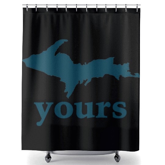 Up Yours Michigan Funny Upper Peninsula Apparel Shower Curtains