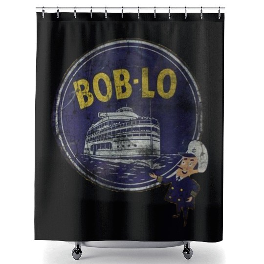 Vintage Retro Classic Cute Detroit Boblo Island Shower Curtains