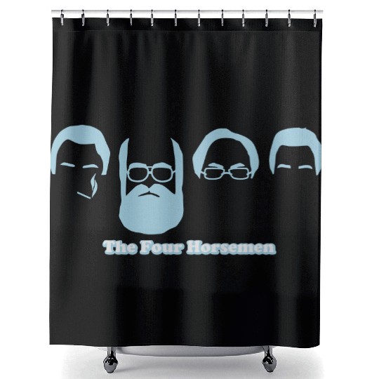 The Four Horsemen Shower Curtains Shower Curtains light blue