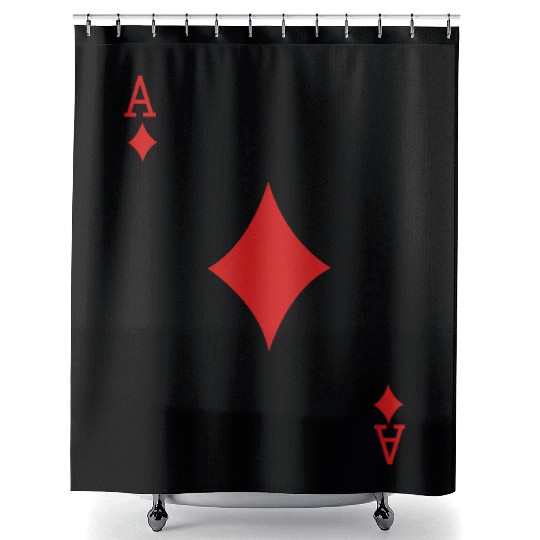Ace Playing Card Shower Curtains