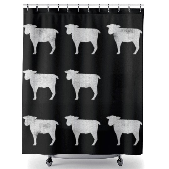Many White Sheep: One Black Sheep Shower Curtains