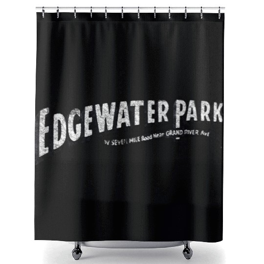 Old Vintage Edgewater Park Detroit Shower Curtains
