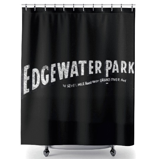 Old Vintage Edgewater Park Detroit Shower Curtains