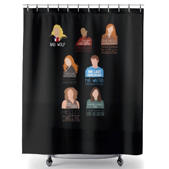 Doctor Who Companions (alternate version) Shower Curtains