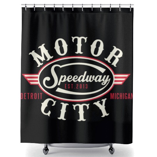 MOTOR CITY SPEEDWAY Shower Curtains